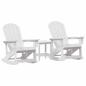 Preview: Garten Lounge Set 3 pcs Weiß Standard 38 x 38 x 46 cm HDPE