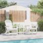 Preview: Garten Lounge Set 3 pcs Weiß Standard 38 x 38 x 46 cm HDPE