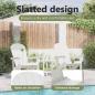 Preview: Garten Lounge Set 3 pcs Weiß Standard 38 x 38 x 46 cm HDPE
