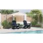 Preview: Garten Lounge Set 3 pcs Marineblau Standard 38 x 38 x 46 cm