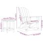 Preview: Garten Lounge Set 3 pcs Schwarz Mittel 38 x 38 x 46 cm HDPE
