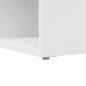 Preview: Eckschreibtisch mit Regal Weiß Standard Engineered Holz und MDF