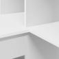 Preview: Eckschreibtisch mit Regal Weiß Standard Engineered Holz und MDF