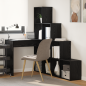 Preview: Eck-Schreibtisch Schwarz Eichen-Optik 101,5 x 149,5 x 149,5 cm