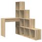 Preview: Eckschreibtisch mit Regal Sonoma Eiche 101,5 x 149,5 x 149,5 cm
