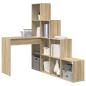 Preview: Eckschreibtisch mit Regal Sonoma Eiche 101,5 x 149,5 x 149,5 cm