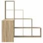 Preview: Eckschreibtisch mit Regal Sonoma Eiche 101,5 x 149,5 x 149,5 cm
