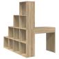 Preview: Eckschreibtisch mit Regal Sonoma Eiche 101,5 x 149,5 x 149,5 cm