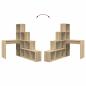 Preview: Eckschreibtisch mit Regal Sonoma Eiche 101,5 x 149,5 x 149,5 cm