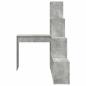 Preview: Eckschreibtisch mit Regal mit Speicher Betongrau 101,5 x 149,5 x 149,5 cm