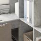Preview: Eck-Schreibtisch mit Regal Beton Grau 101,5 x 149,5 x 149,5 cm
