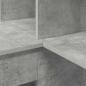 Preview: Eckschreibtisch mit Regal mit Speicher Betongrau 101,5 x 149,5 x 149,5 cm
