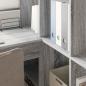 Preview: Eckschreibtisch mit Regal Grau Sonoma 101,5 x 149,5 x 149,5 cm