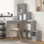 Preview: Eckschreibtisch mit Regal Grau Sonoma 101,5 x 149,5 x 149,5 cm