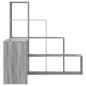 Preview: Eckschreibtisch mit Regal Grau Sonoma 101,5 x 149,5 x 149,5 cm