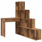 Preview: Eckschreibtisch mit Regal mit Speicher Altholz 101,5 x 149,5 x 149,5 cm