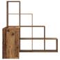 Preview: Eckschreibtisch mit Regal mit Speicher Altholz 101,5 x 149,5 x 149,5 cm