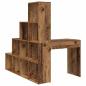 Preview: Eckschreibtisch mit Regal mit Speicher Altholz 101,5 x 149,5 x 149,5 cm