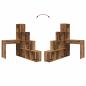 Preview: Eckschreibtisch mit Regal mit Speicher Altholz 101,5 x 149,5 x 149,5 cm