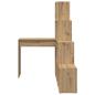 Preview: Eckschreibtisch Eiche handwerklich 101,5 x 149,5 x 149,5 cm