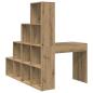 Preview: Eckschreibtisch Eiche handwerklich 101,5 x 149,5 x 149,5 cm
