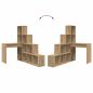 Preview: Eckschreibtisch Eiche handwerklich 101,5 x 149,5 x 149,5 cm