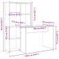 Preview: Schreibtisch mit Regal Weiß 138.5 x 55 x 143 cm Holzwerkstoff