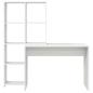 Preview: Schreibtisch mit Regal Weiß 138.5 x 55 x 143 cm Holzwerkstoff