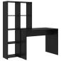 Preview: Schreibtisch mit Regal Schwarz Eichen-Optik 138,5 x 55 x 143 cm