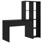 Preview: Schreibtisch mit Regal Schwarz Eichen-Optik 138,5 x 55 x 143 cm