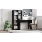 Preview: Schreibtisch mit Regal Schwarz Eichen-Optik 138,5 x 55 x 143 cm