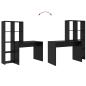 Preview: Schreibtisch Schwarze Eiche 138.5 x 55 x 143 cm Holzwerkstoff