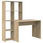 Preview: Schreibtisch Sonoma Eiche 138.5 x 55 x 143 cm Holzwerkstoff