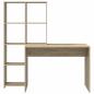 Preview: Schreibtisch Sonoma Eiche 138.5 x 55 x 143 cm Holzwerkstoff