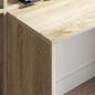 Preview: Schreibtisch Sonoma-Eiche 138,5 x 55 x 143 cm Holzwerkstoff