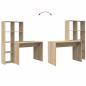 Preview: Schreibtisch Sonoma-Eiche 138,5 x 55 x 143 cm Holzwerkstoff