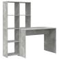 Preview: Schreibtisch Betongrau 138.5 x 55 x 143 cm Holzwerkstoff