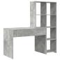 Preview: Schreibtisch Betongrau 138.5 x 55 x 143 cm Holzwerkstoff