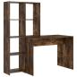 Preview: Schreibtisch Räuchereiche 138.5 x 55 x 143 cm Holzwerkstoff