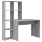Preview: Schreibtisch Grau Sonoma 138.5 x 55 x 143 cm Holzwerkstoff