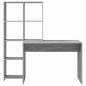 Preview: Schreibtisch Grau Sonoma 138.5 x 55 x 143 cm Holzwerkstoff