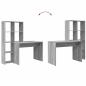 Preview: Schreibtisch Graues Sonoma 138,5 x 55 x 143 cm Holzwerkstoff
