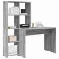 Preview: Schreibtisch Graues Sonoma 138,5 x 55 x 143 cm Holzwerkstoff
