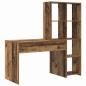 Preview: Schreibtisch Altholz 138.5 x 55 x 143 cm Holzwerkstoff