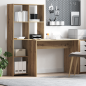Preview: Schreibtisch Artisan-Eiche Holzwerkstoff 138,5 x 55 x 143 cm