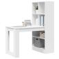 Preview: Schreibtisch Weiß 122 x 67 x 145 cm Wuchsplatte und Spanplatte