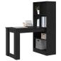 Preview: Schreibtisch mit Regal Schwarz Eichen-Optik 122 x 67 x 145 cm