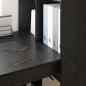 Preview: Schreibtisch mit Regal Schwarz Eichen-Optik 122 x 67 x 145 cm