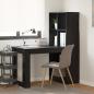 Preview: Schreibtisch mit Regal Schwarz Eichen-Optik 122 x 67 x 145 cm
