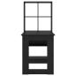 Preview: Schreibtisch mit Regal Schwarz Eichen-Optik 122 x 67 x 145 cm